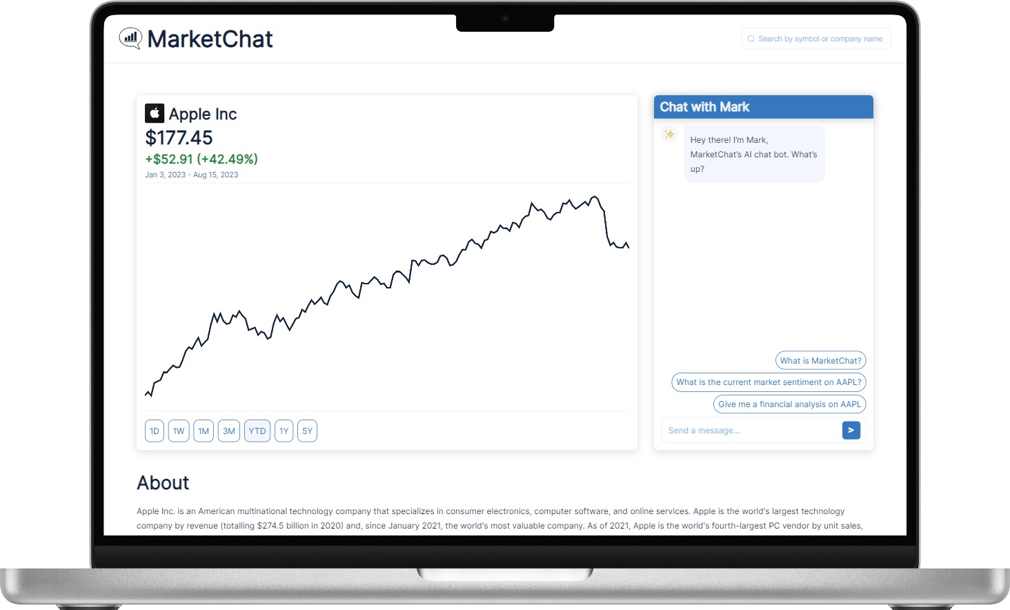 MacBook MarketChat Mockup